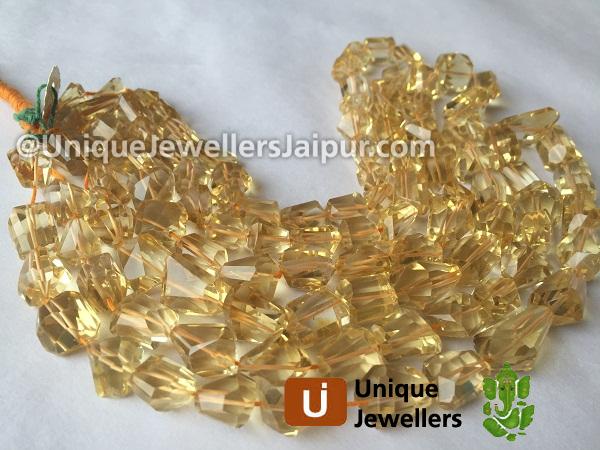 Citrine Far Faceted Nugget Beads